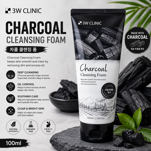 3W Clinic Charcoal Cleansing Foam 100ml
