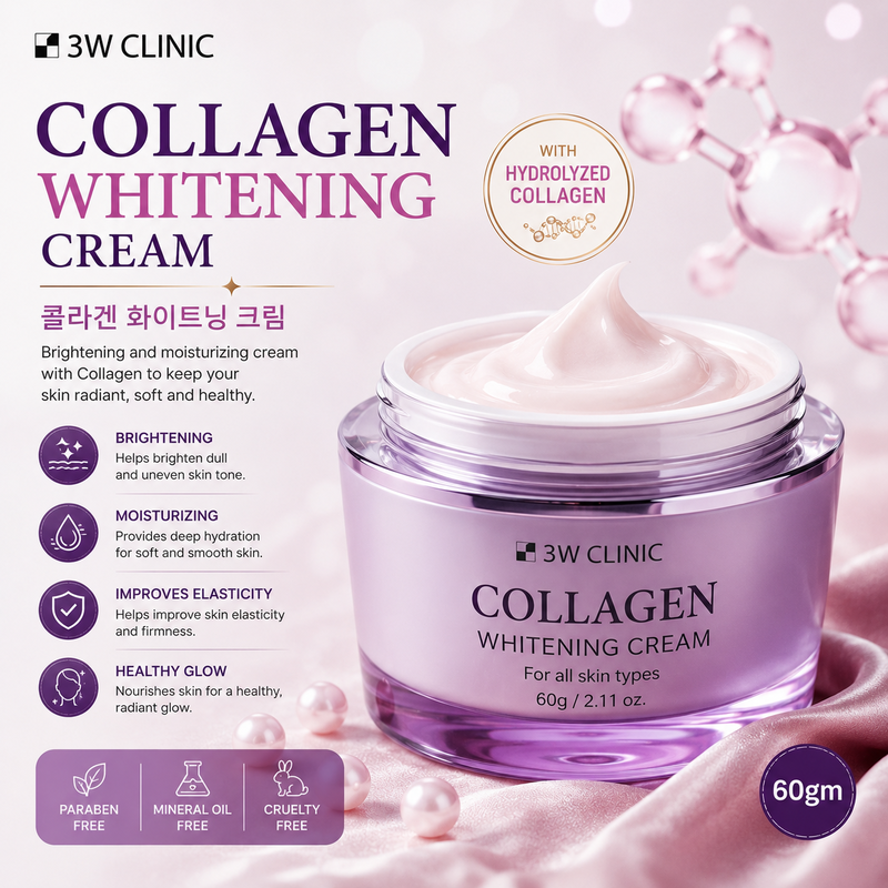 3W Clinic Collagen Whitening Cream – 60gm
